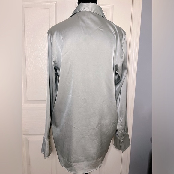 H&M Wide-Cut Blouse Mint Green Size S - Picture 3 of 6